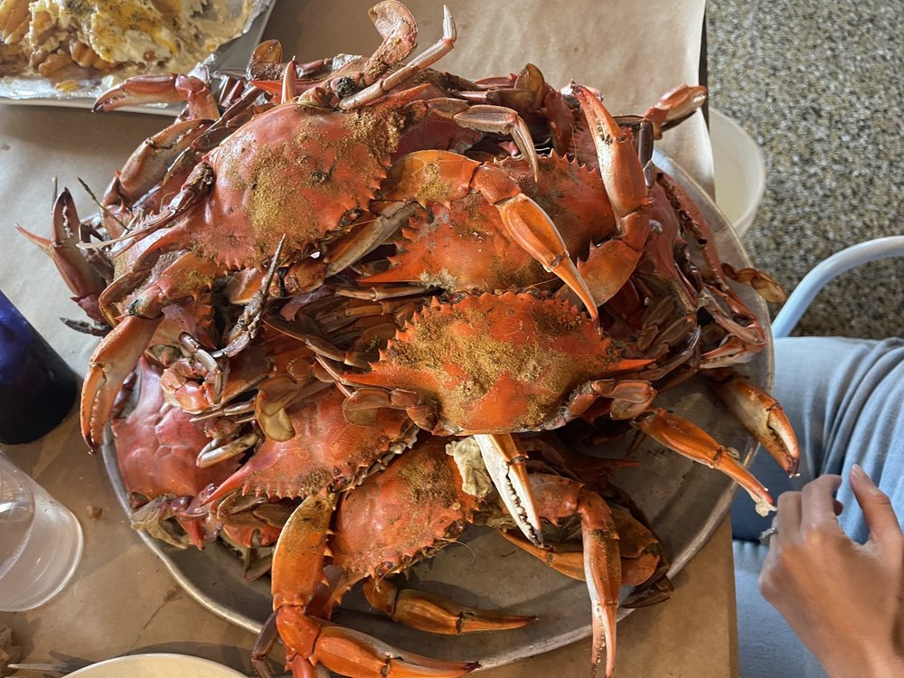 A platter of seasoned crabs
