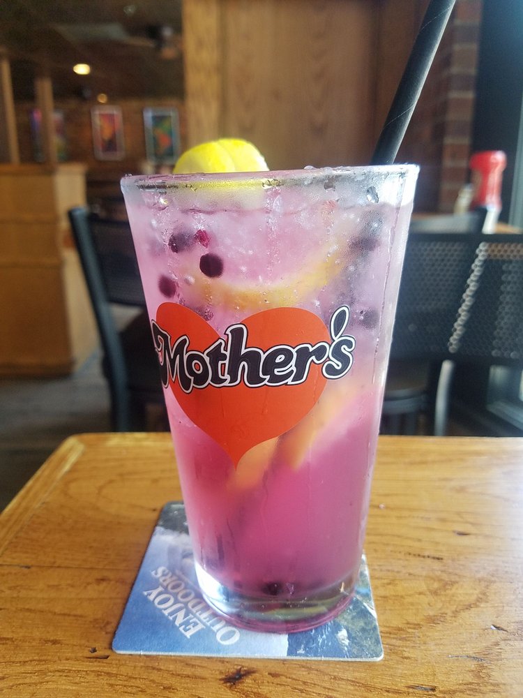 A glass of blueberry-lemonade crush
