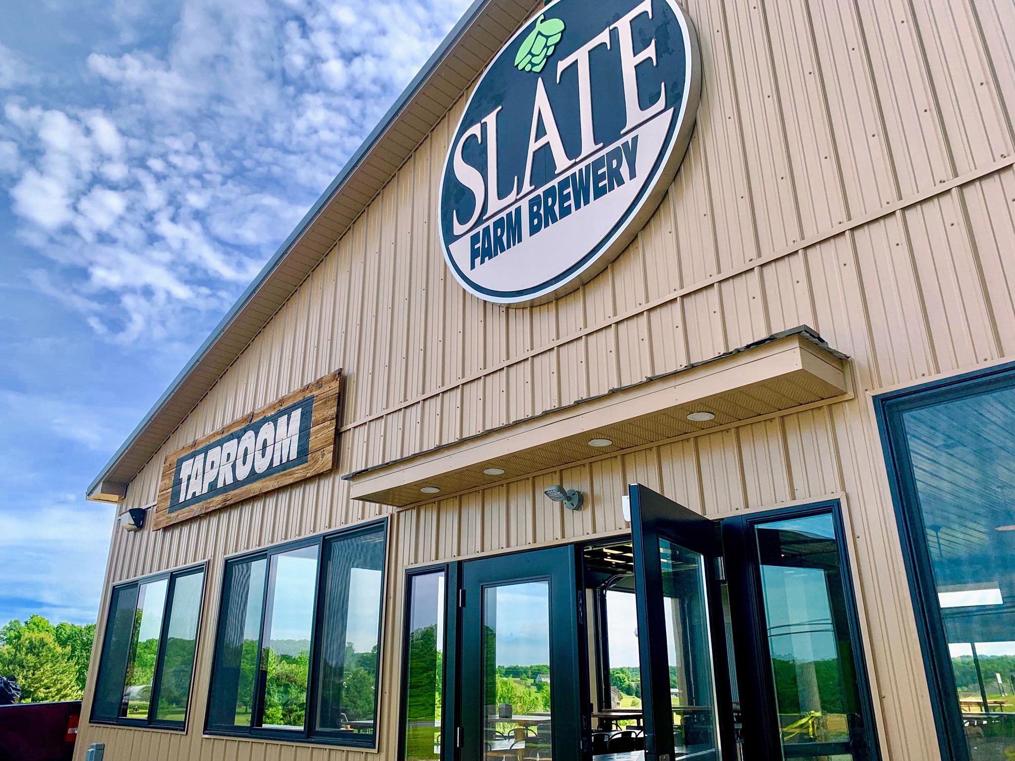 Exterior of Slate Farm Brewery