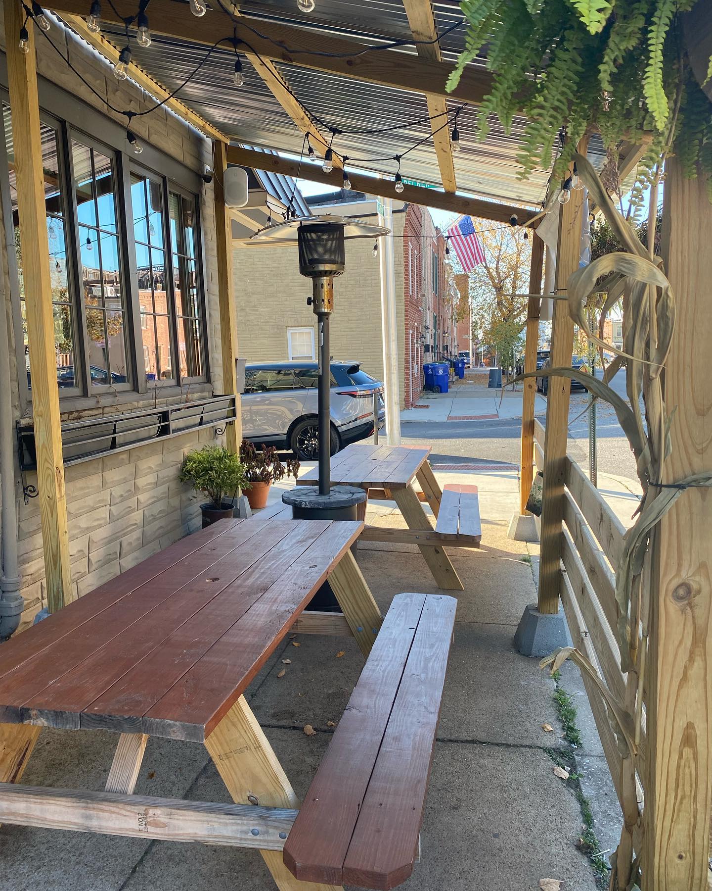 Exterior tables at The Canton Local