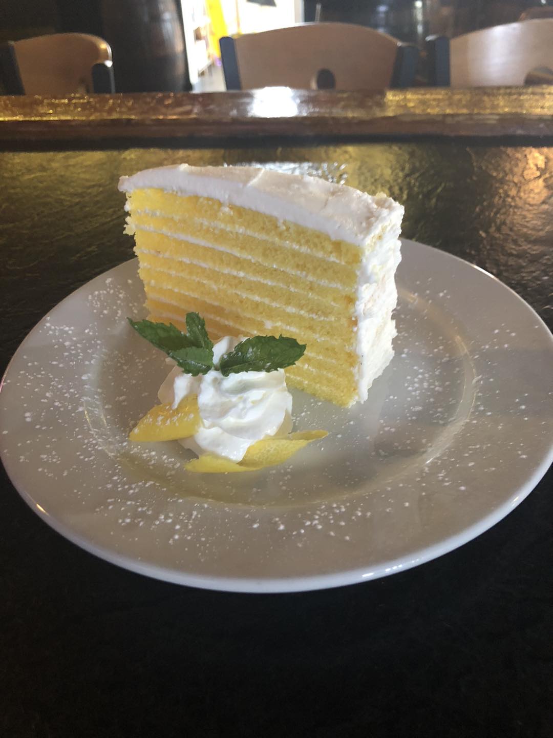 a slice of Lemon Smith Island cake