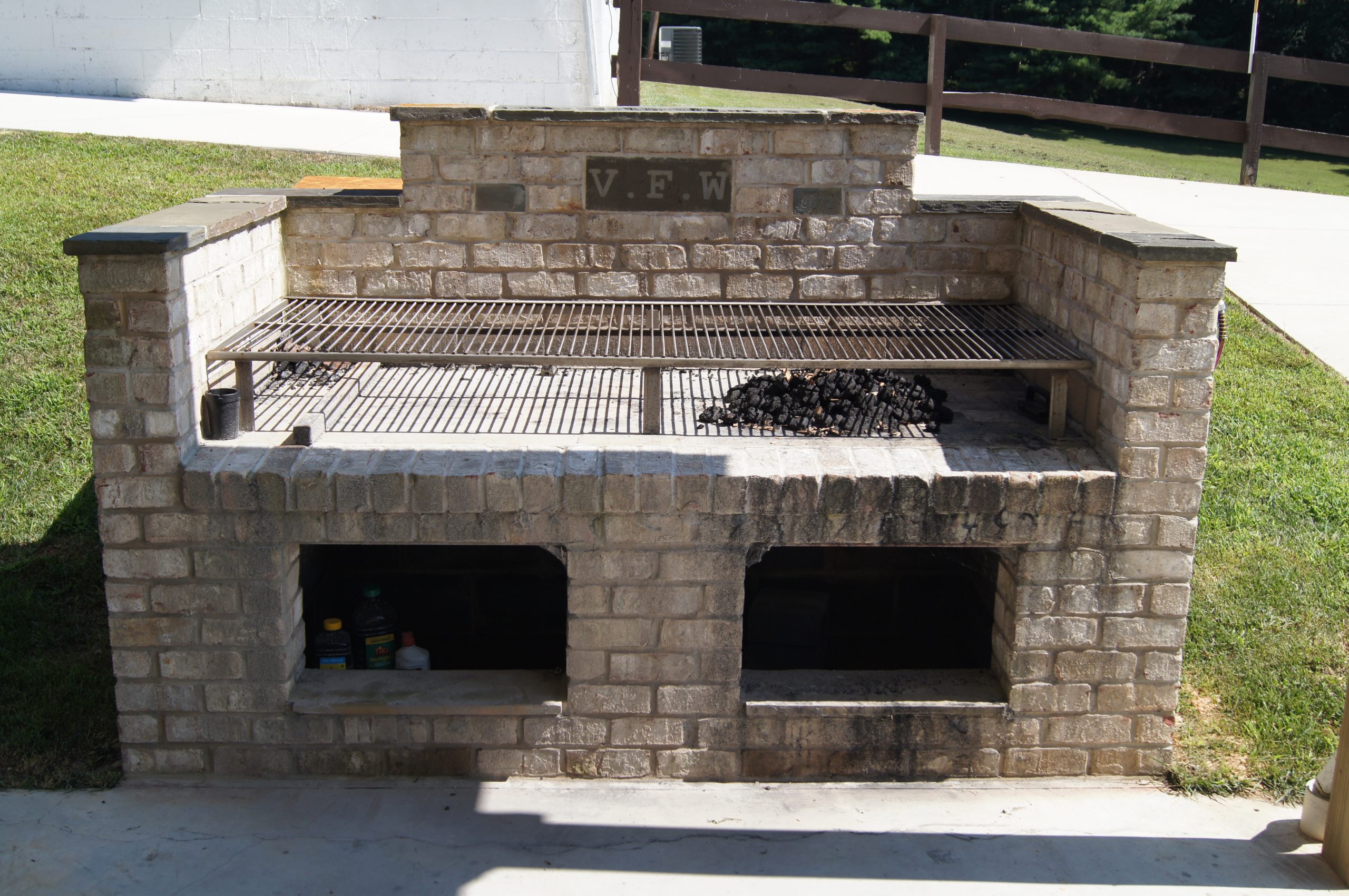 exterior of vfw jarrettsville, a stone grill