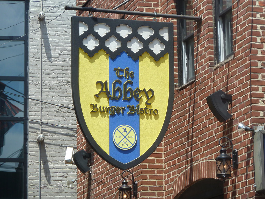 the abbey burger bistro sign